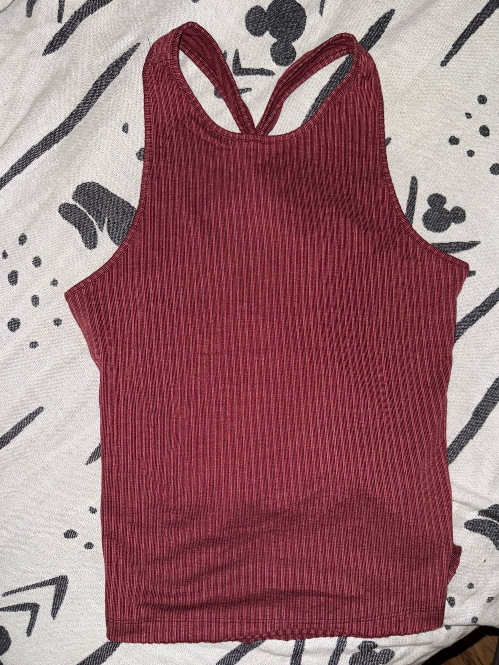 New with tags Hem & Thread Ribbed Tank - Burgundy/Masala